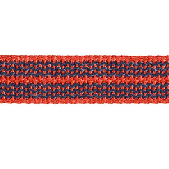 Top‎ Paw Linen Leather Handle Dog Leash 4 FT Accessory Ring Orange Blue Stripe - Picture 2 of 5
